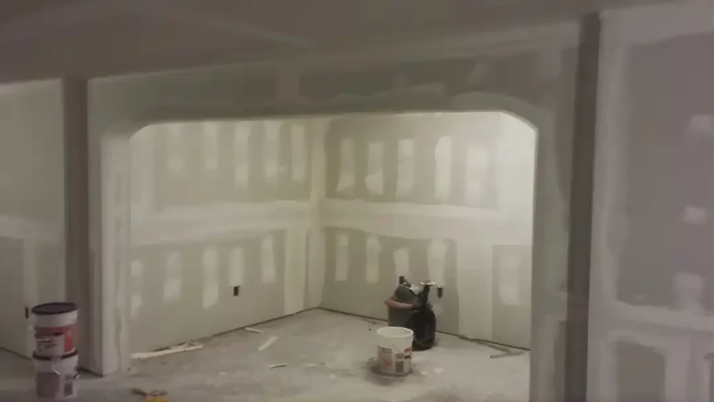 MSD Contractors - Basement finishing with drywall installation in progress