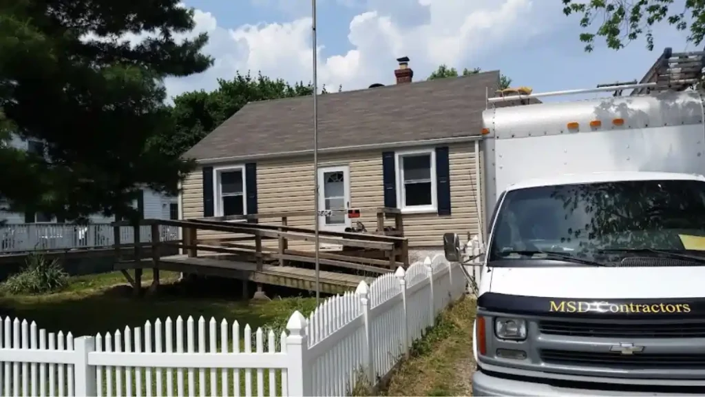 MSD Contractors - Full exterior remodeling project with siding, roofing, and ramp