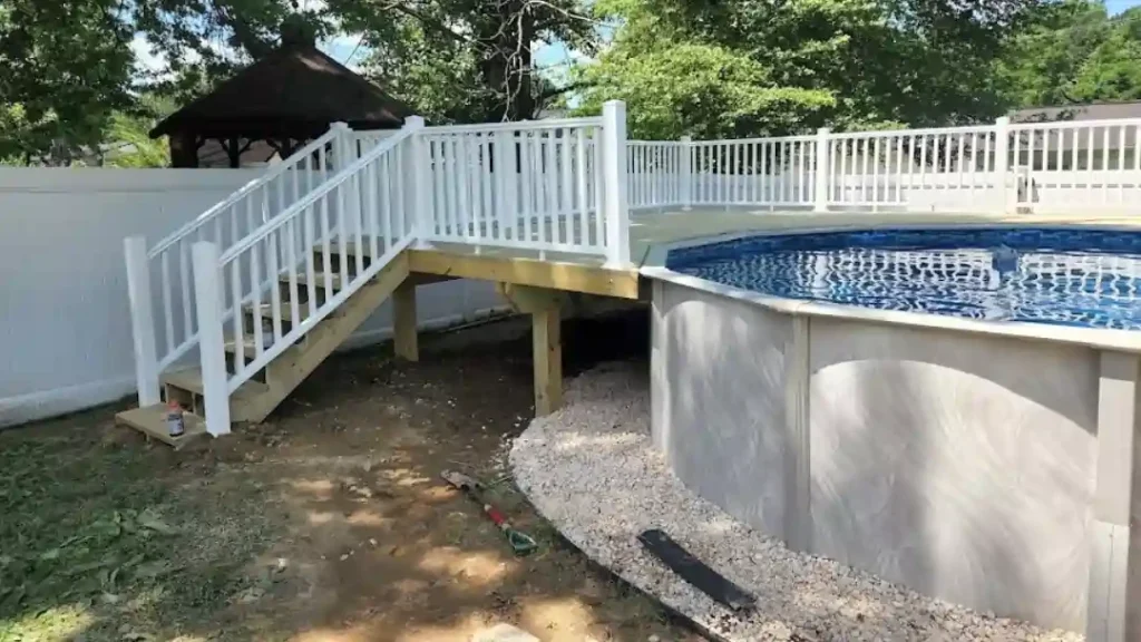 MSD Contractors - Above ground pool deck construction