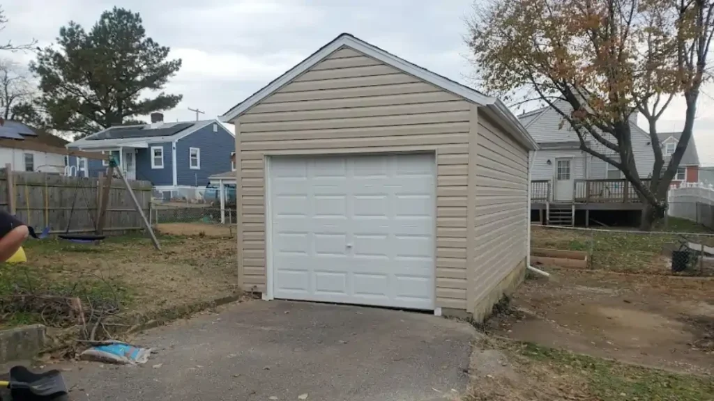 MSD Contractors - Completed detached garage addition with siding in Baltimore