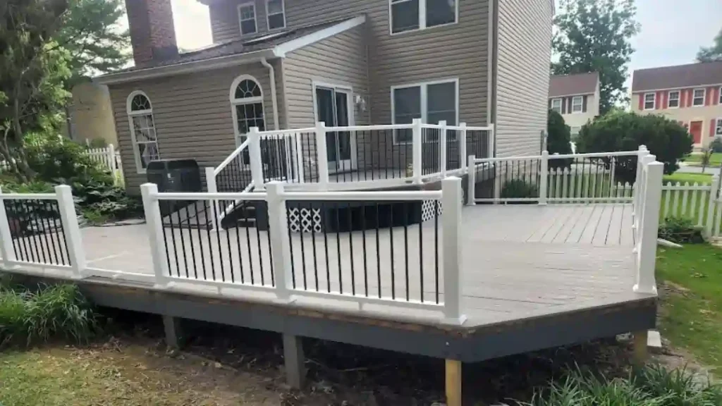 MSD Contractors - Large composite deck installation with modern railing