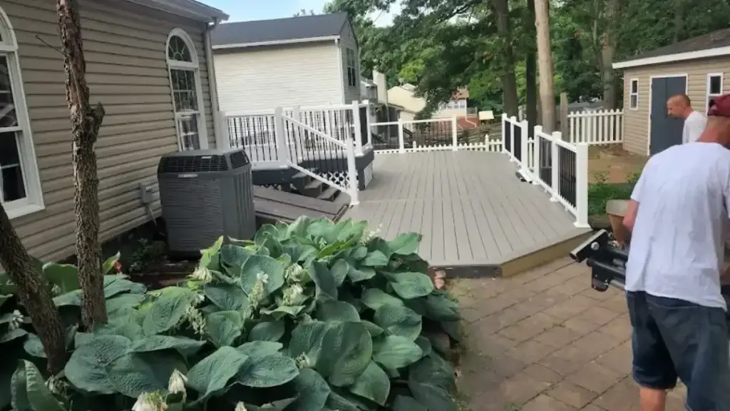 MSD Contractors - Multi-level composite deck with patio transition
