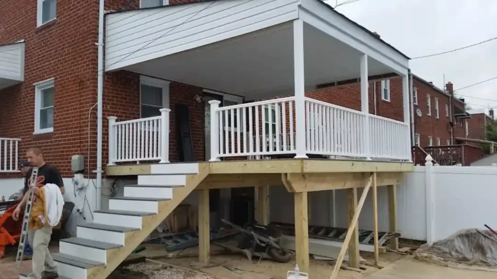 MSD Contractors - Outdoor living space deck and patio building in progress