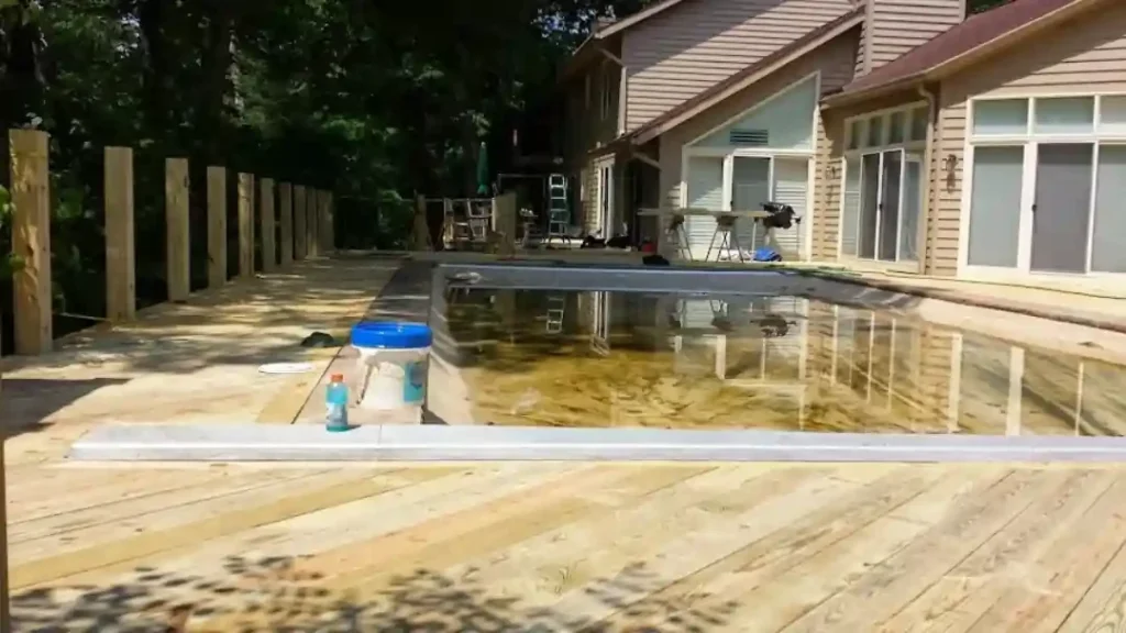 MSD Contractors - Wood deck installation around pool